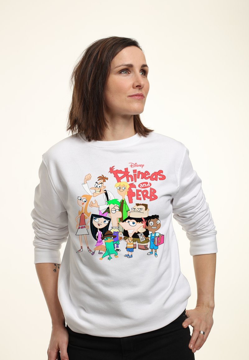 Henry Tiger PHINEAS AND FERB THE GROUP - Sweatshirt - White
