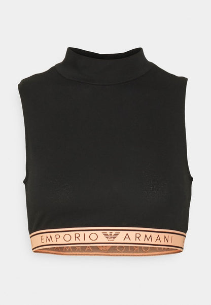 Emporio Armani CROP TOP - Nachtwäsche Shirt - Nero