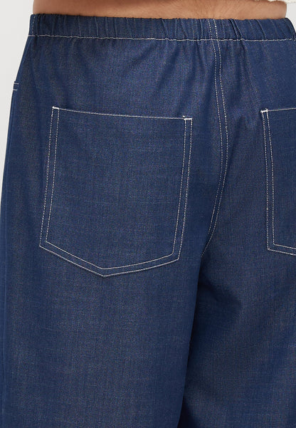 ONLY Petite ONLJINA STITCH WIDE - Wide Leg - Naval Academy