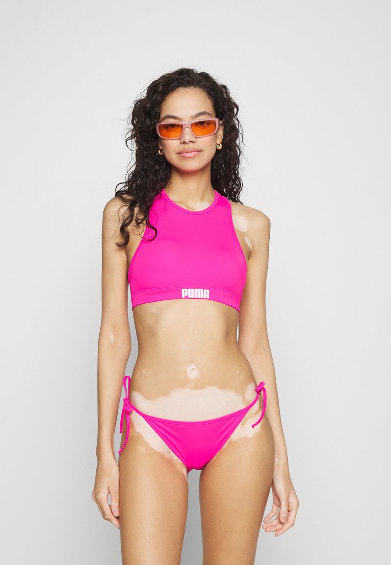 Puma TIE BOTTOM - Bikini-Hose - Neon Pink