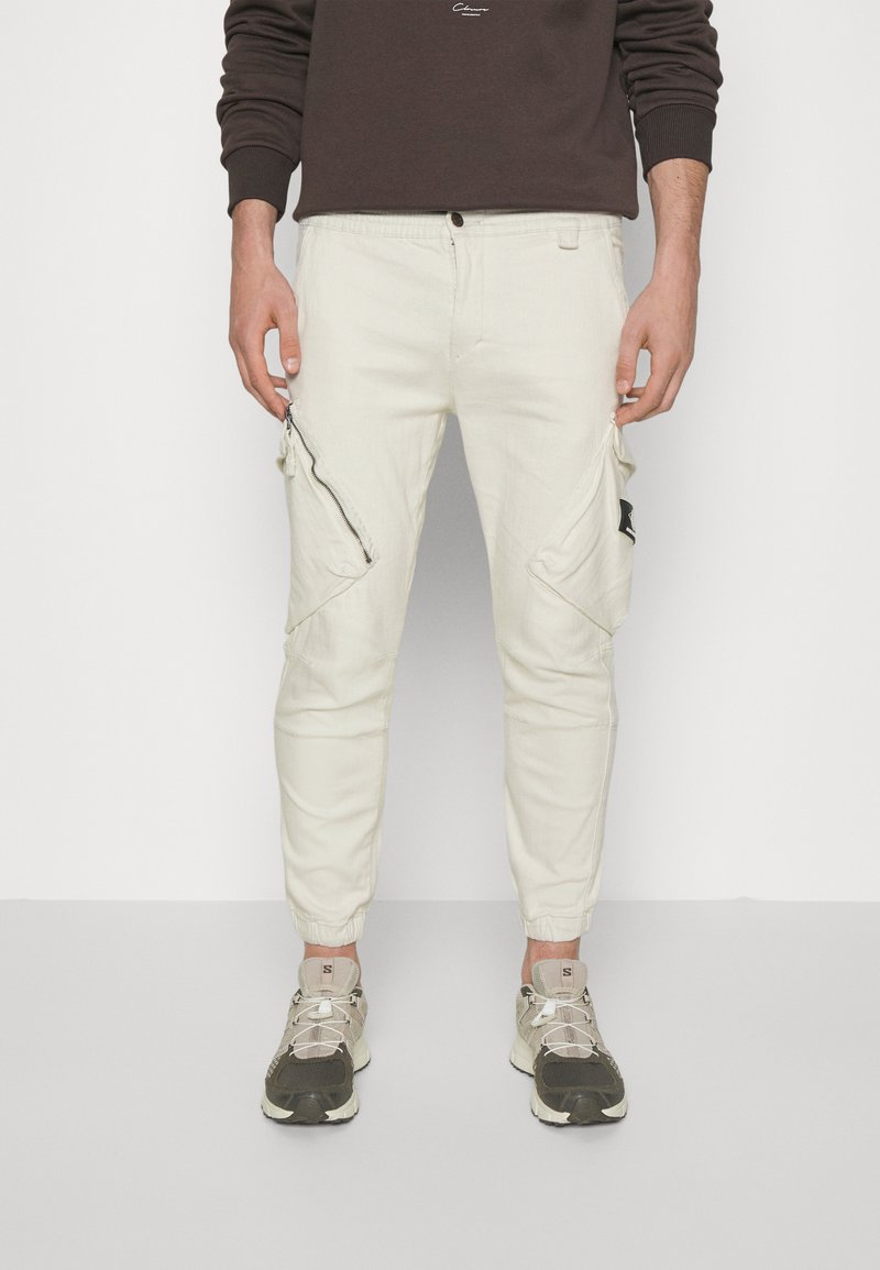 Denim Project UTILITY PANT UNISEX - Cargohose - Light Grey