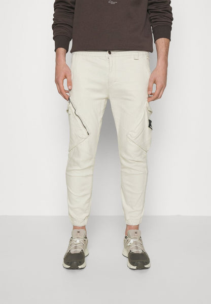 Denim Project UTILITY PANT UNISEX - Cargohose - Light Grey