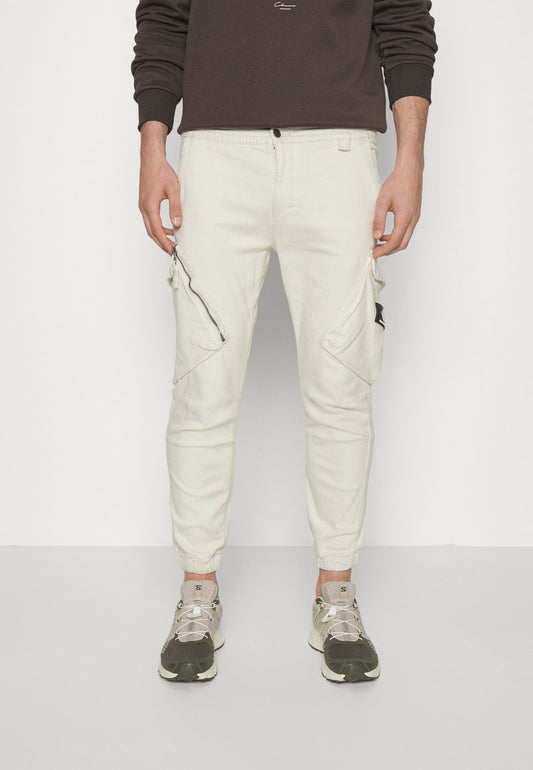 Denim Project UTILITY PANT UNISEX - Cargohose - Light Grey