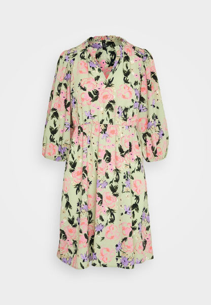 Vero Moda VMSERENITY OLIVIA DRESS - Freizeitkleid - Reseda/serenity