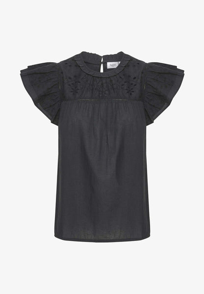 Saint Tropez TILLYSZ SS - Bluse - Black