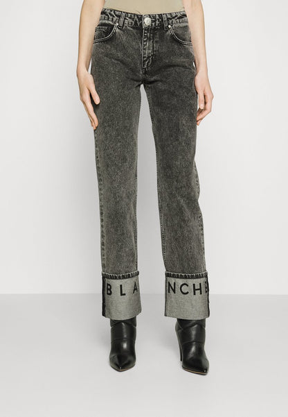 Blanche GIANNA JEANS - Jeans Straight Leg - Grey Denim