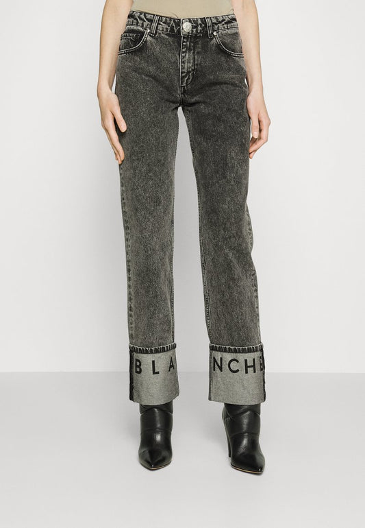 Blanche GIANNA JEANS - Jeans Straight Leg - Grey Denim