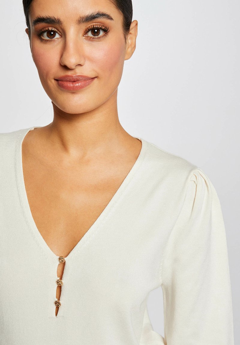 MORGAN LONG SLEEVED - Strickpullover - White Denim