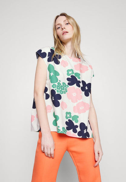 Marimekko GAPPE KEVÄTTALKOOT POPLIN - Bluse - Off-white/pink/green