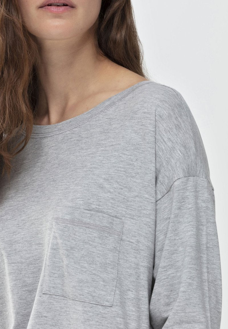 MEY HOMEWEAR SHIRT SERIE NIGHT2DAY - Nachtwäsche Shirt - Grey Melange