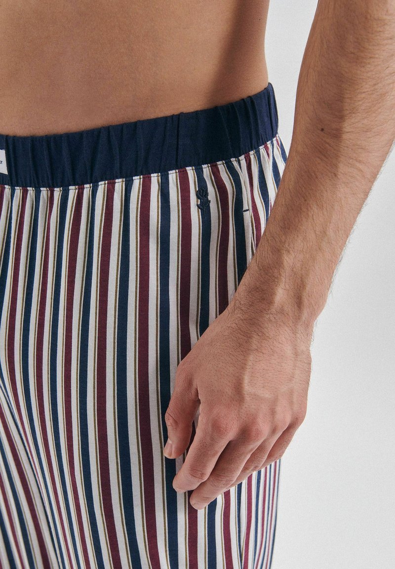Seidensticker LONG - Nachtwäsche Hose - Navy Stripe Aop