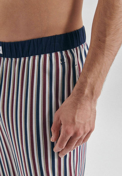 Seidensticker LONG - Nachtwäsche Hose - Navy Stripe Aop
