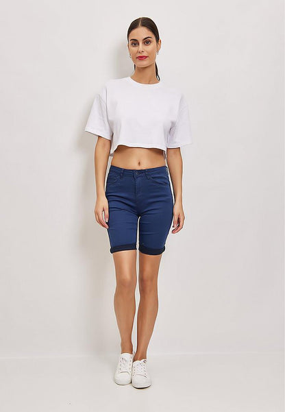  PUSH UP BIG - Jeans Shorts - Dunkelblau