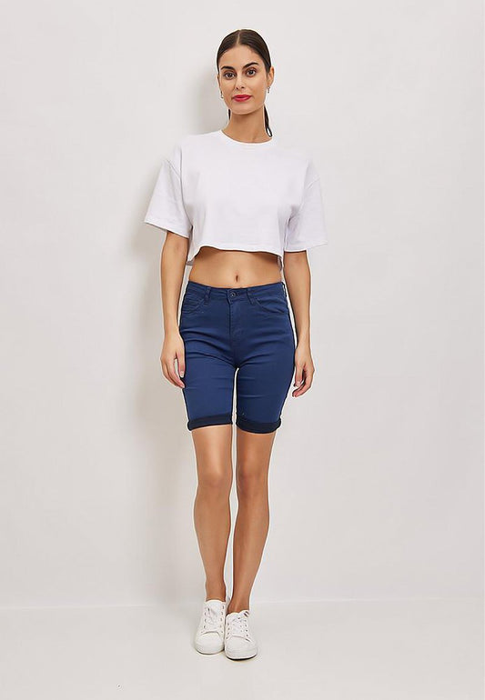  PUSH UP BIG - Jeans Shorts - Dunkelblau