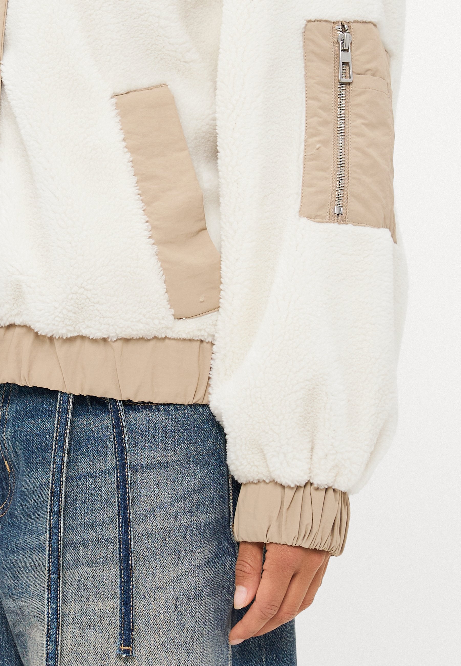 ONLY Petite ONLSIENA MIX JACKET LIFE - Winter Jacket - Cloud Dancer/silver Mink