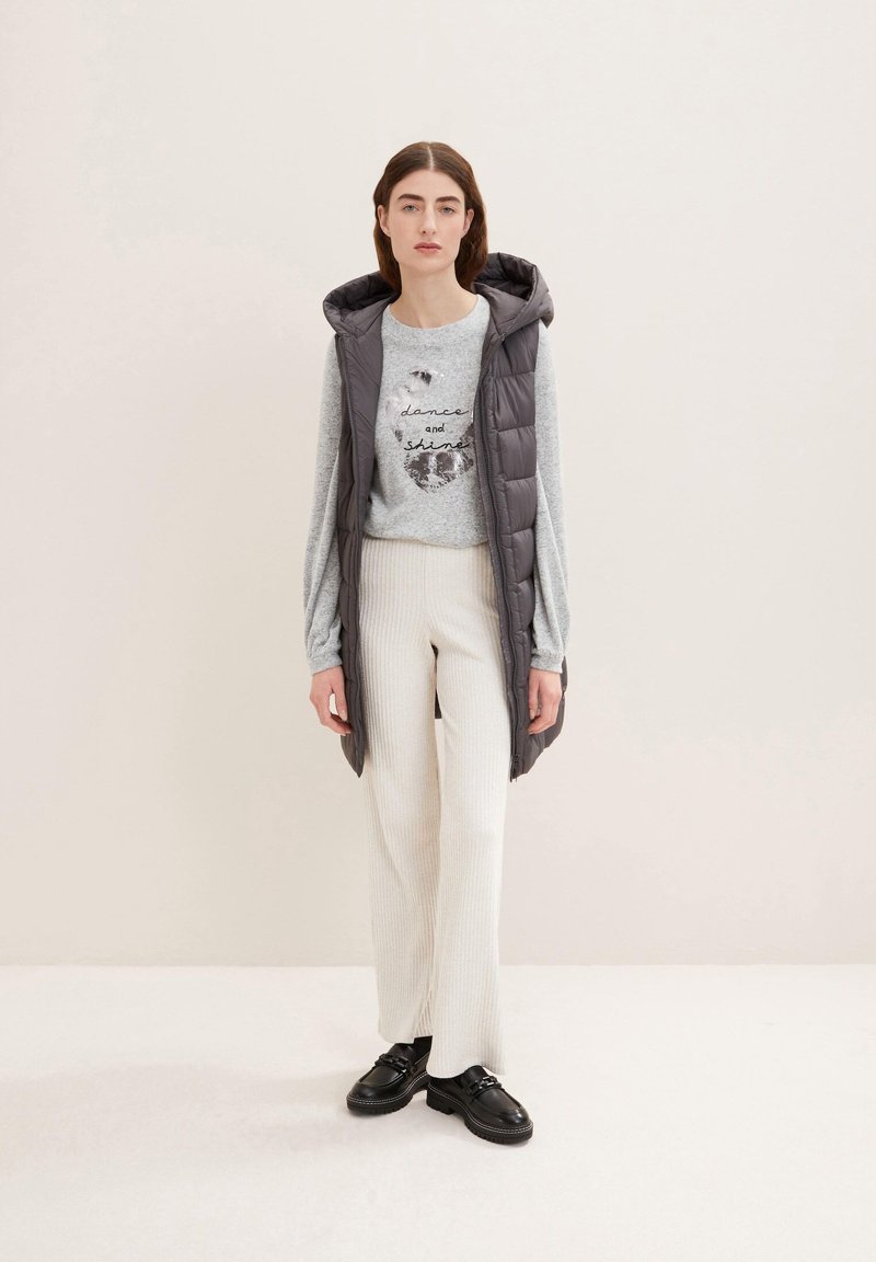 Tom Tailor GEMUSTERTES  - Langarmshirt - Concrete Grey Melange