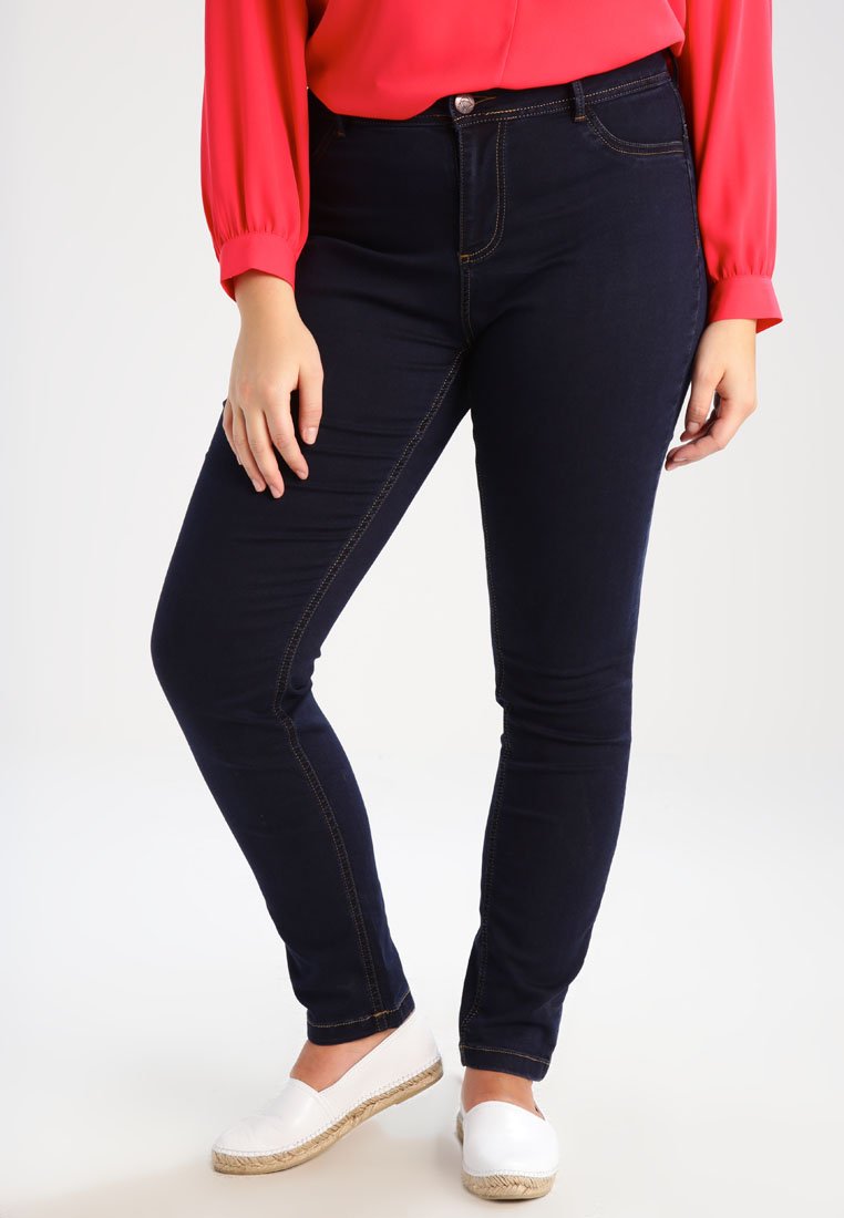 Zizzi EXTRA SLIM NILLE JEANS MIT HOHER TAILLE - Jeans Slim Fit - Blue Denim