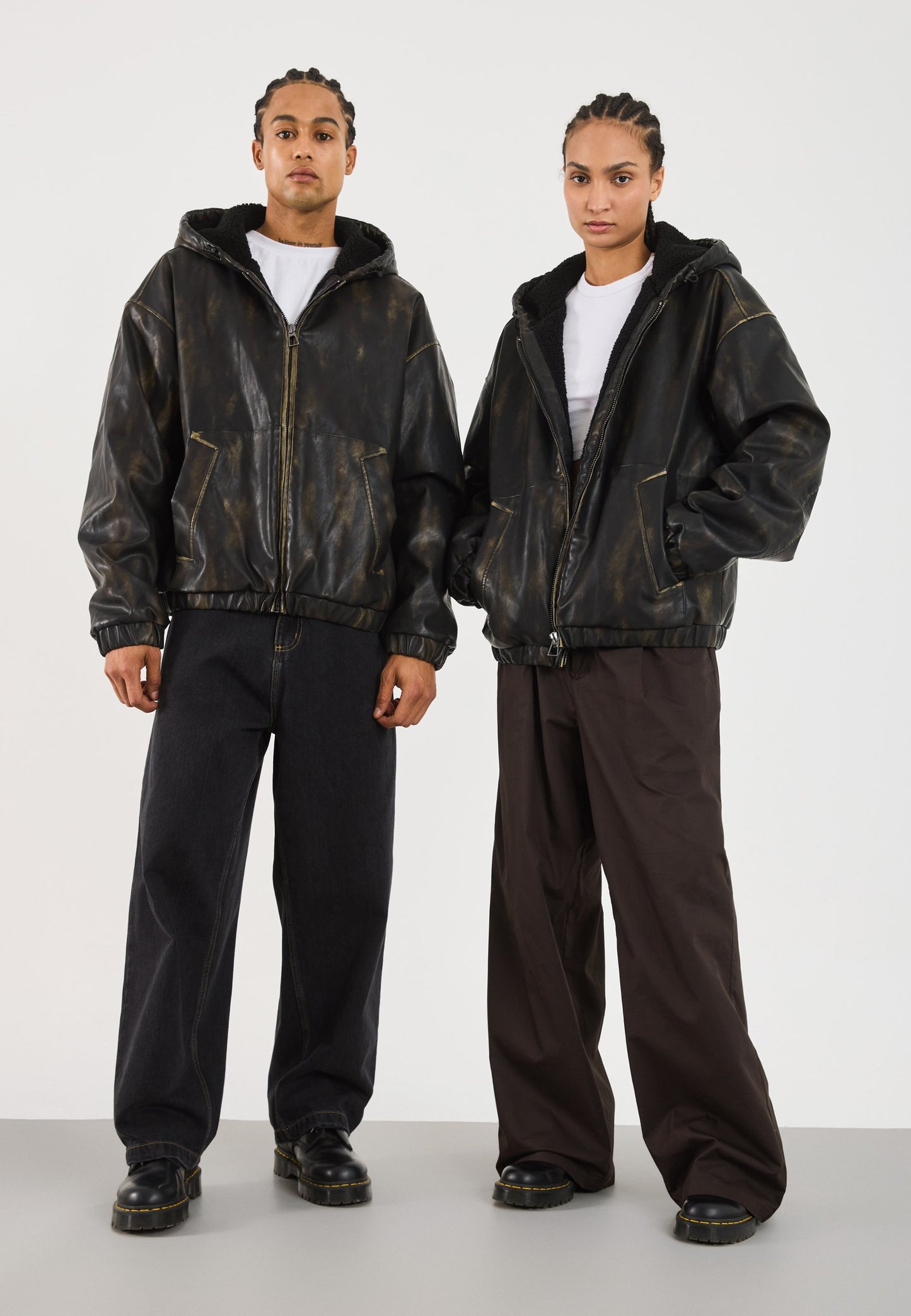 YOURTURN UNISEX - Faux Leather Jacket