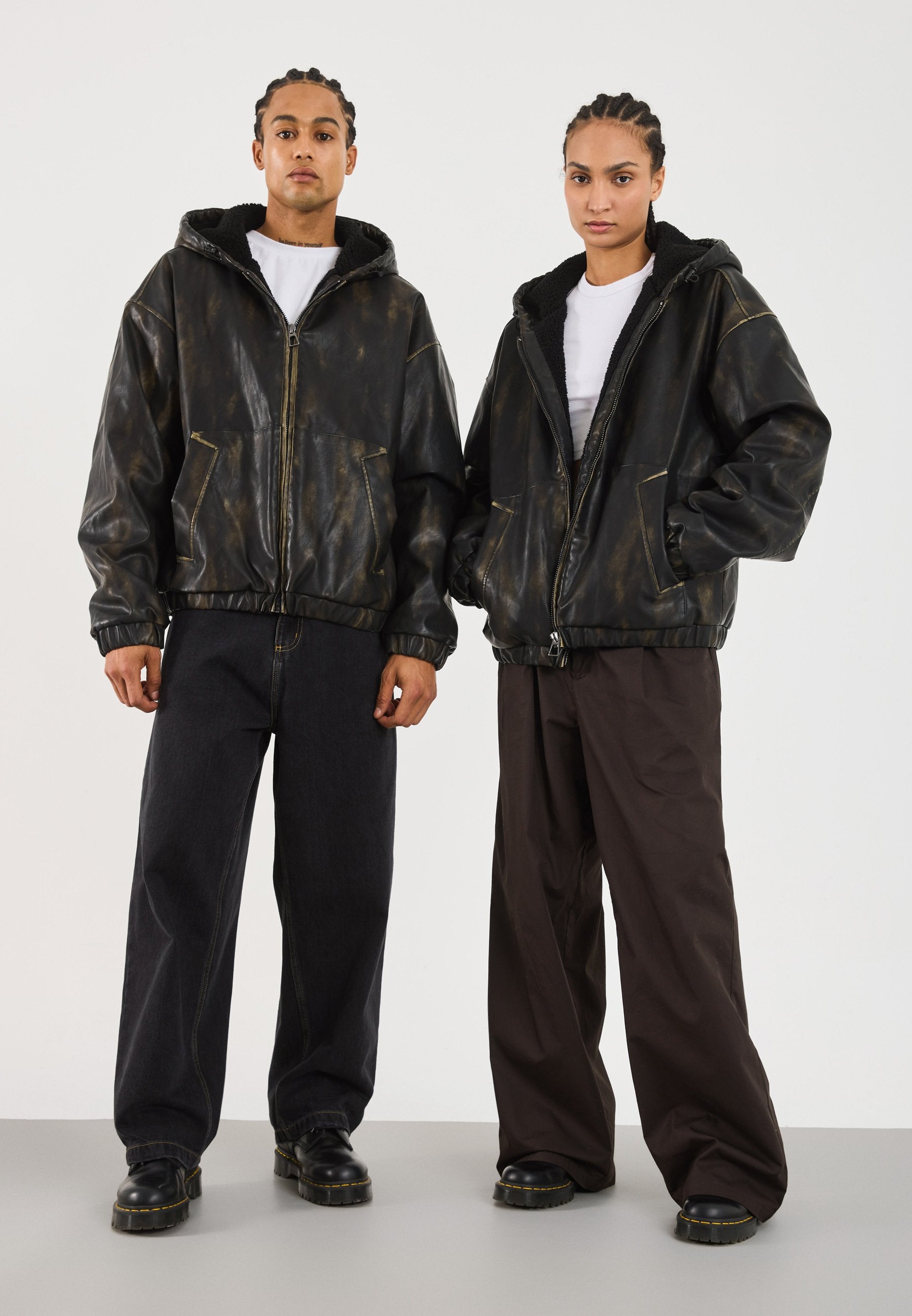 YOURTURN UNISEX - Faux Leather Jacket