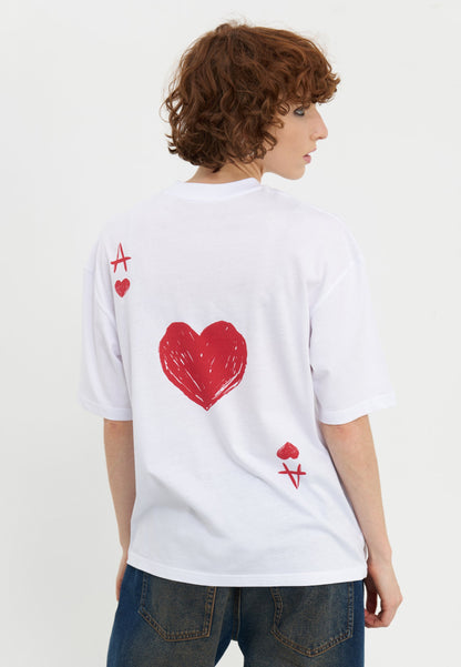 YOURTURN UNISEX - Print T-shirt - White