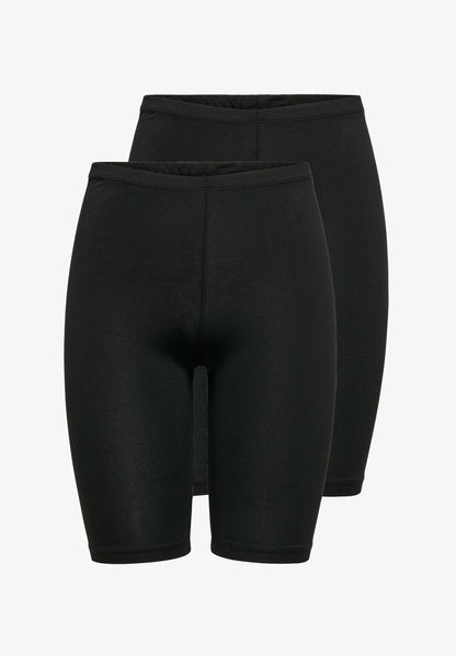 ONLY FITNESS RADLER UNTERRO 2 PACK - Shorts - Schwarz Schwarz