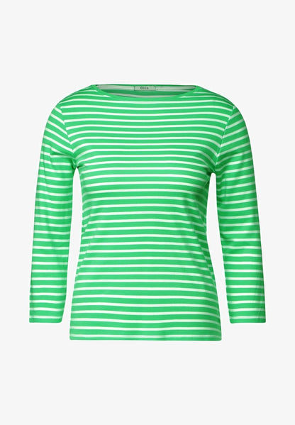 Cecil MIT STREIFENMUSTER - Langarmshirt - Grün