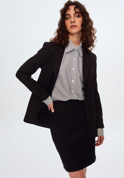  JULIA - Bleistiftrock - Black
