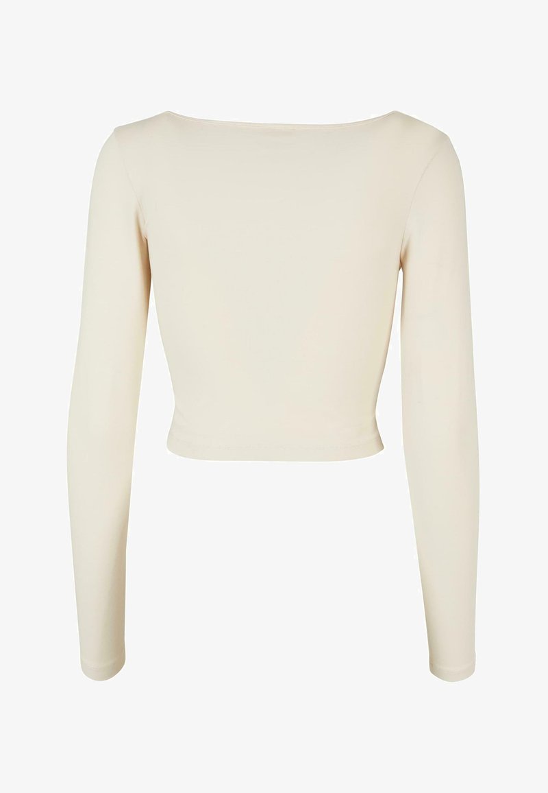 URBAN CLASSICS CROPPED LONGSLEEVE - Langarmshirt - Whitesand