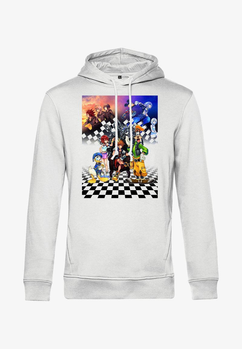 Henry Tiger KINGDOM HEARTS GROUP CHECKERS - Kapuzenpullover - White