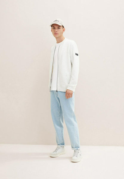 TOM TAILOR Denim Sweatjacke - Light Stone Grey Melange