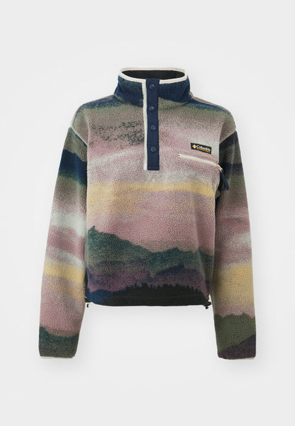 Columbia HELVETIA™ II PRINTED CROPPED HALF SNAP - Fleece Jumper - Everblue Sisters/rain Forest