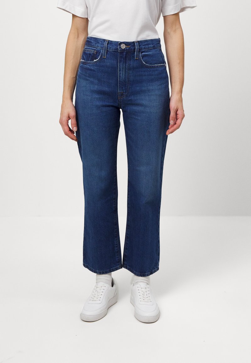 FRAME LE JANE CROP - Jeans Straight Leg - Blue Denim