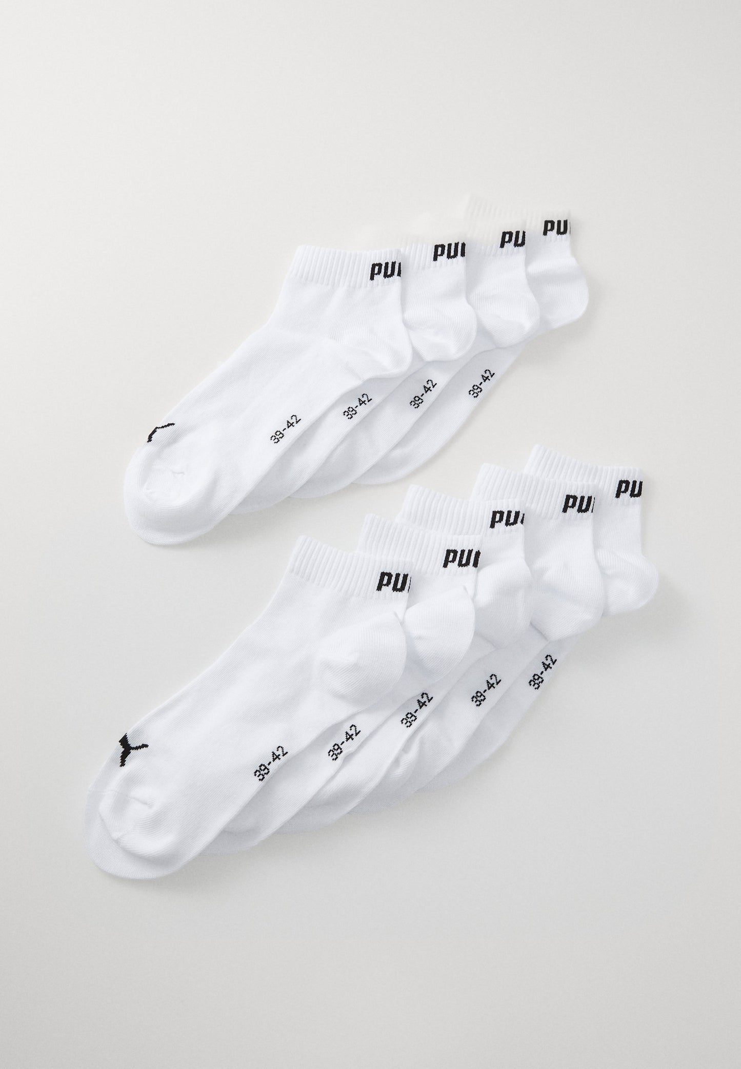 Puma QUARTER PLAIN UNISEX 9 PACK - Sports Socks - Black