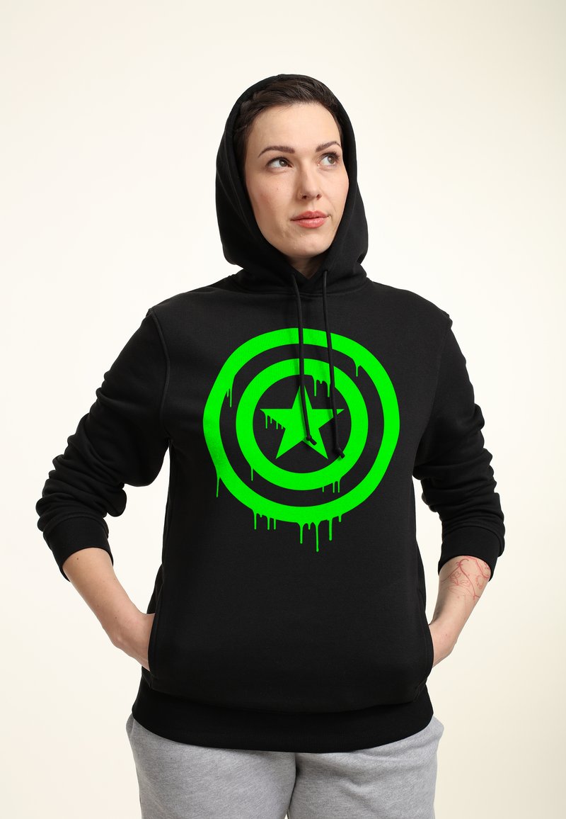 Henry Tiger AVENGERS CLASSIC OOZING SHIELD - Kapuzenpullover - Black