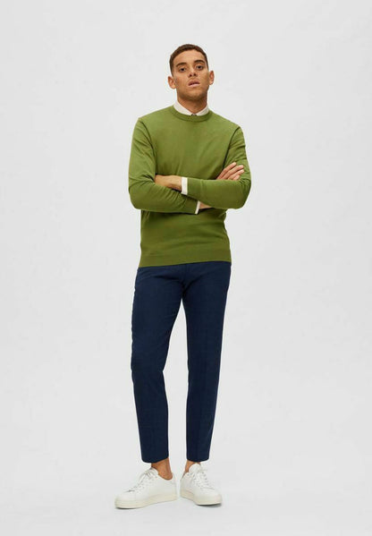 Selected Homme SLHTOWN MAX CREW NECK B NOOS - Strickpullover - Olive Branch