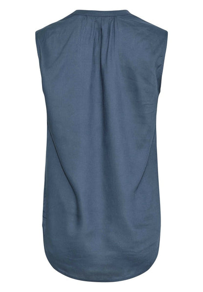 TIE DETAIL SLEEVELESS - Bluse - Blue