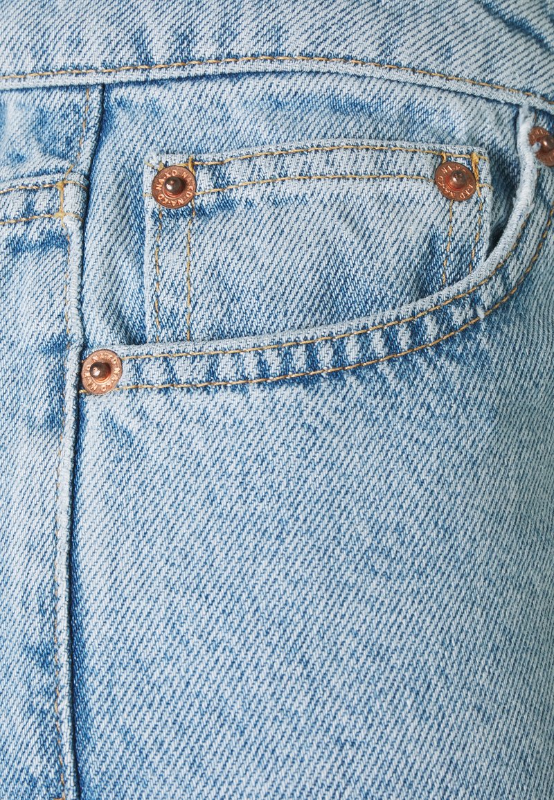 NA-KD HIGH WAIST RAW - Jeans Straight Leg - Light Blue