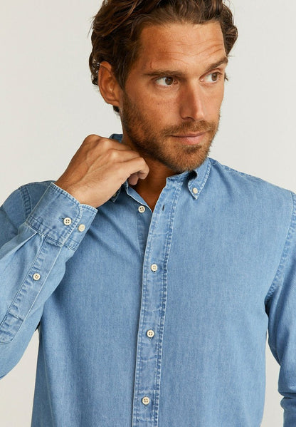  OWEN - Hemd - Light Blue Wash