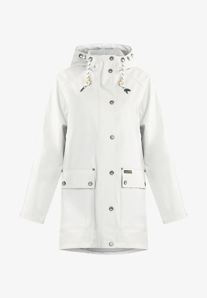 Schmuddelwedda Regenjacke / Wasserabweisende Jacke - Grauweiss