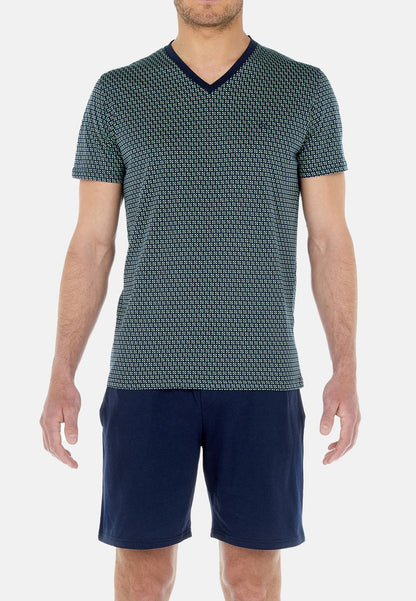 Hom VALERE - Nachtwäsche Set - Navy Print