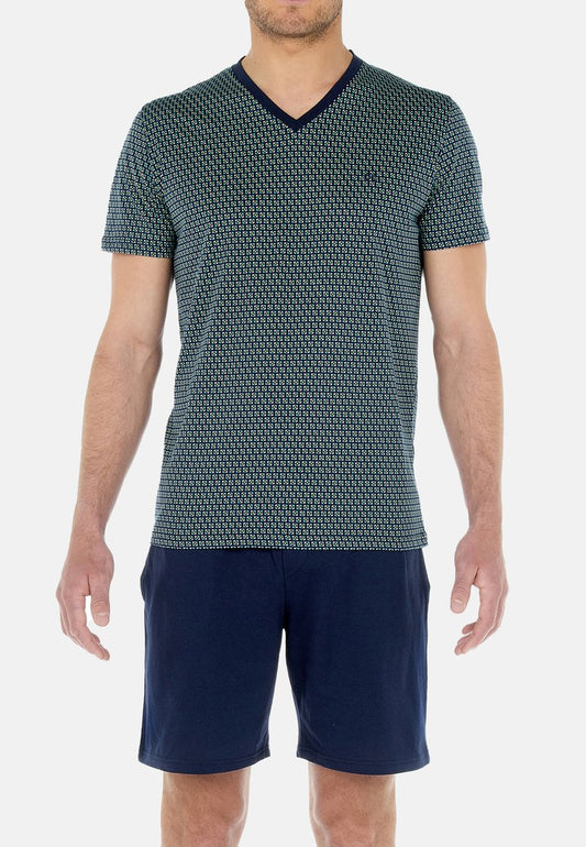 Hom VALERE - Nachtwäsche Set - Navy Print