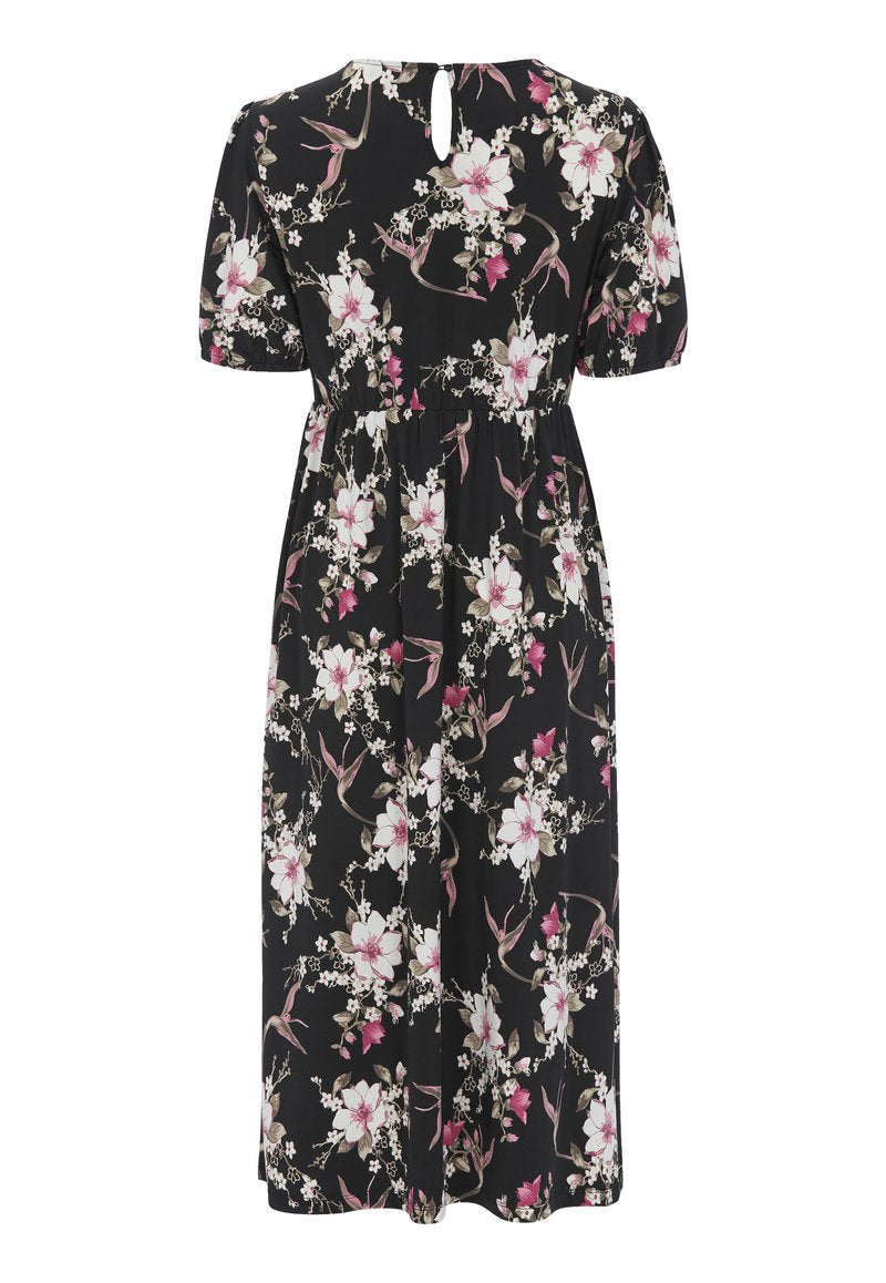  PATTERNED IN SUPPLE - Jerseykleid - Floral Black