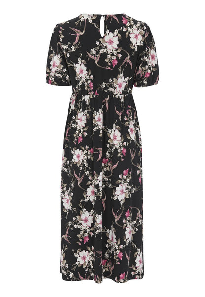  PATTERNED IN SUPPLE - Jerseykleid - Floral Black