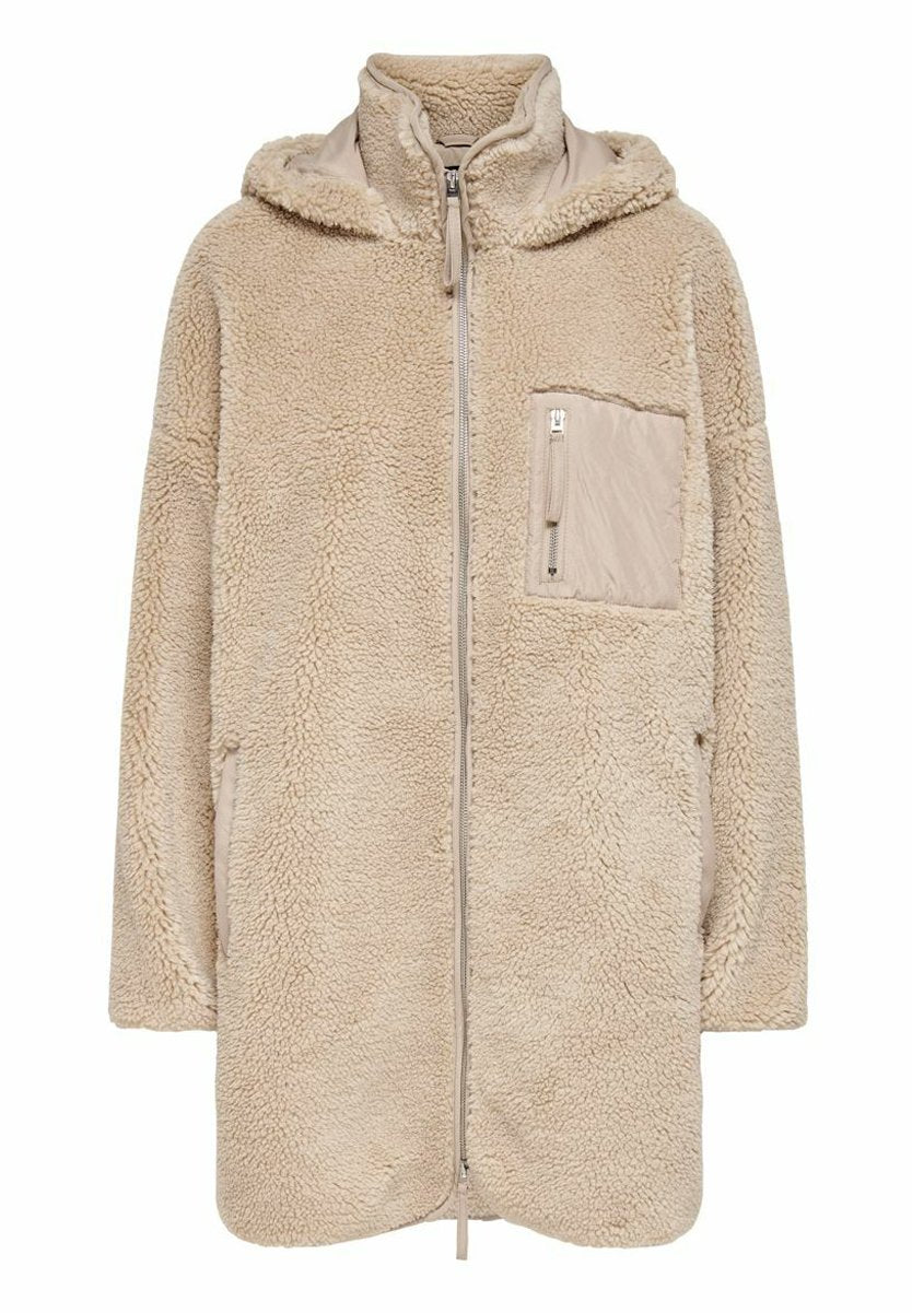 ONLY SASCHA SHERPA - Classic Coat - Cuban Sand