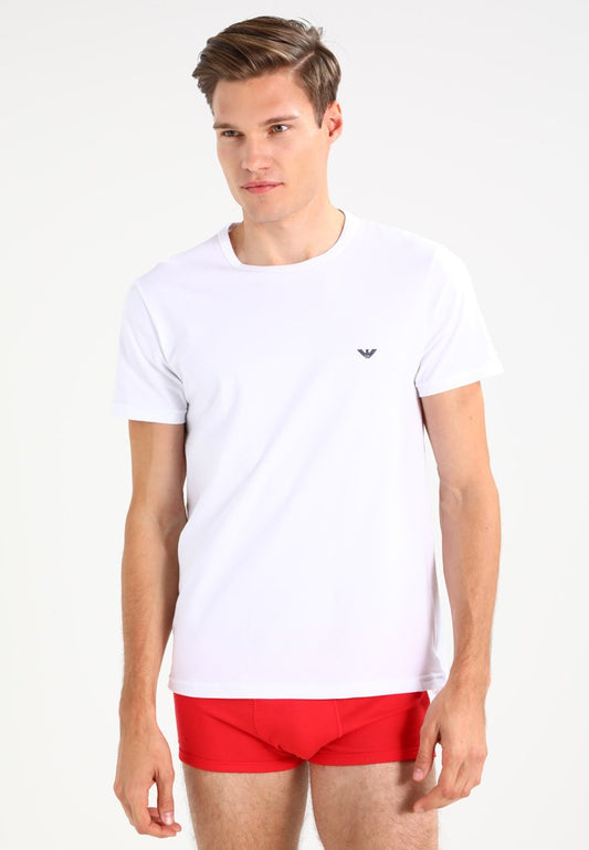 Emporio Armani CREW NECK 2 PACK - Unterhemd/-shirt - White/navy Blue
