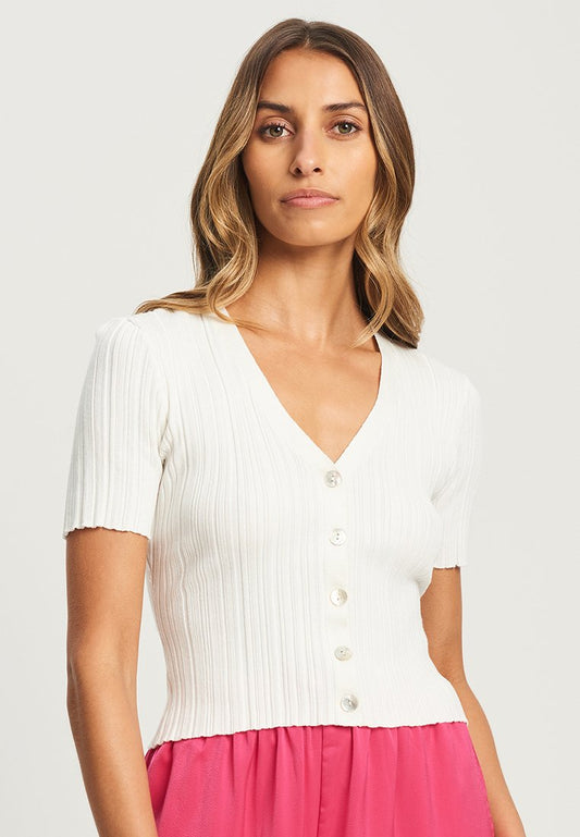 Tussah ESMAE - Strickjacke - White
