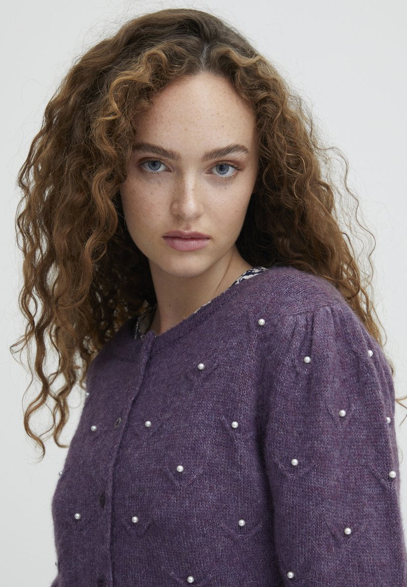  IRFLEURIE CA - Strickjacke - Vintage Violet Melange