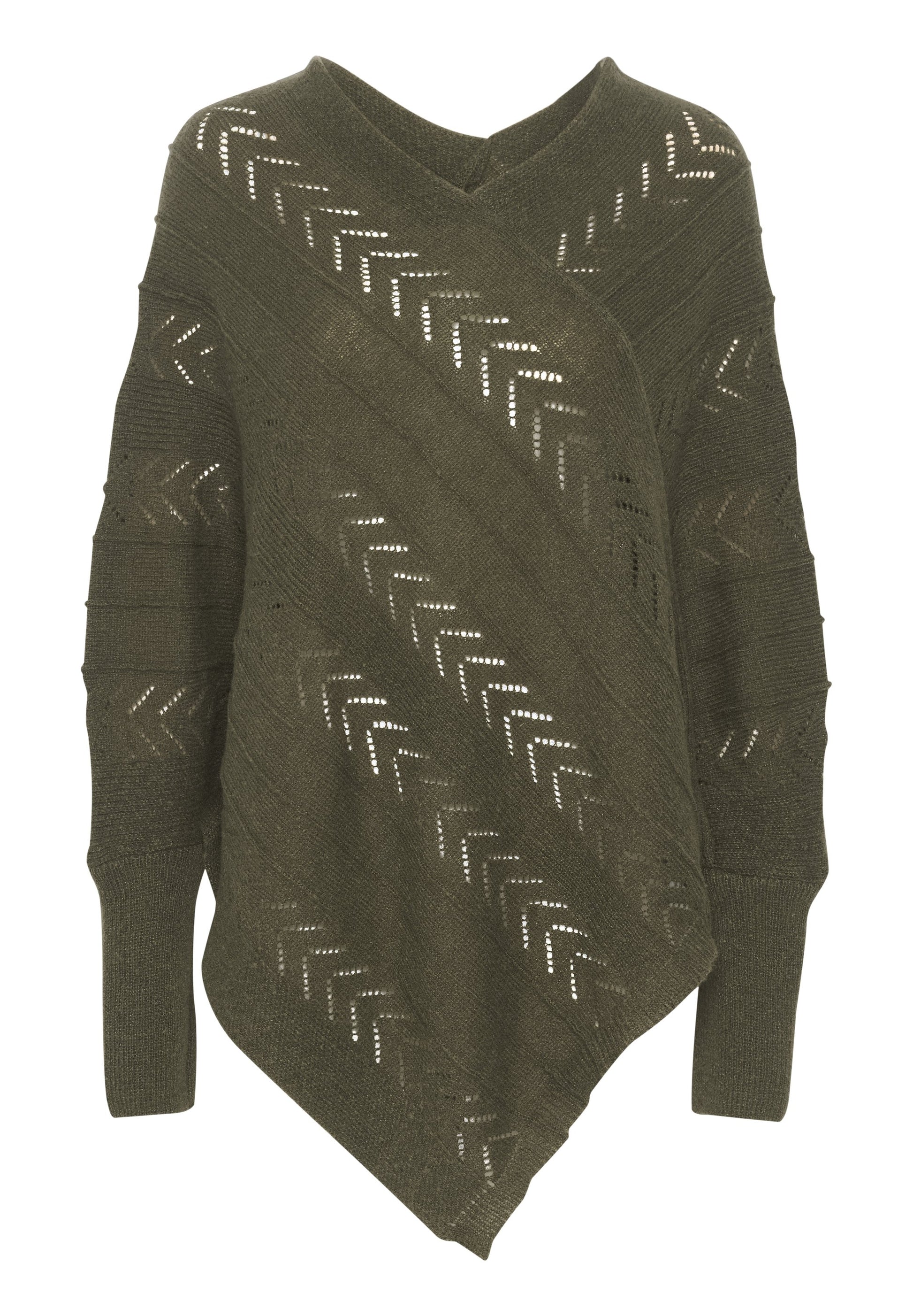 Cream HOLIDAY PONCHO - Jumper - Oat Melange