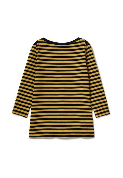 United Colors Of Benetton SLIM FIT IN STRIPED WITH SHORT SLEEVE - Langarmshirt - Mustard