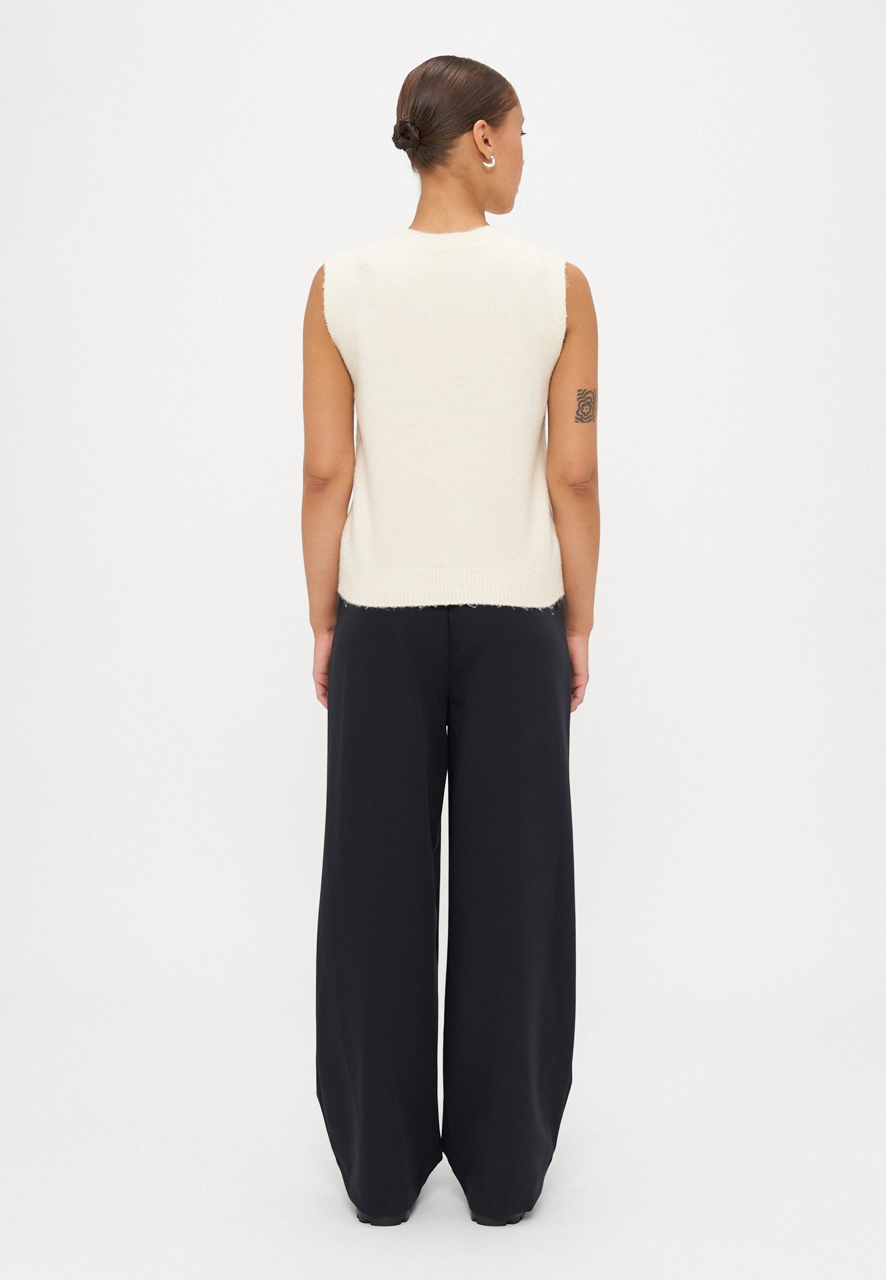 ONLY Petite ONLRENATA O NECK VEST - Jumper - Whitecap Gray/white
